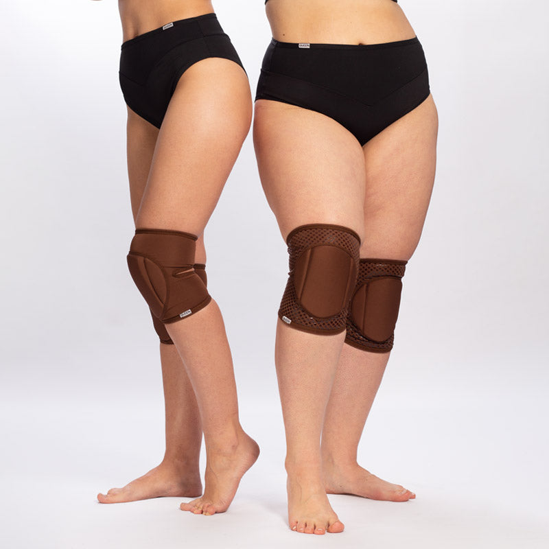 Grippy knee pads - Nude-Cacao