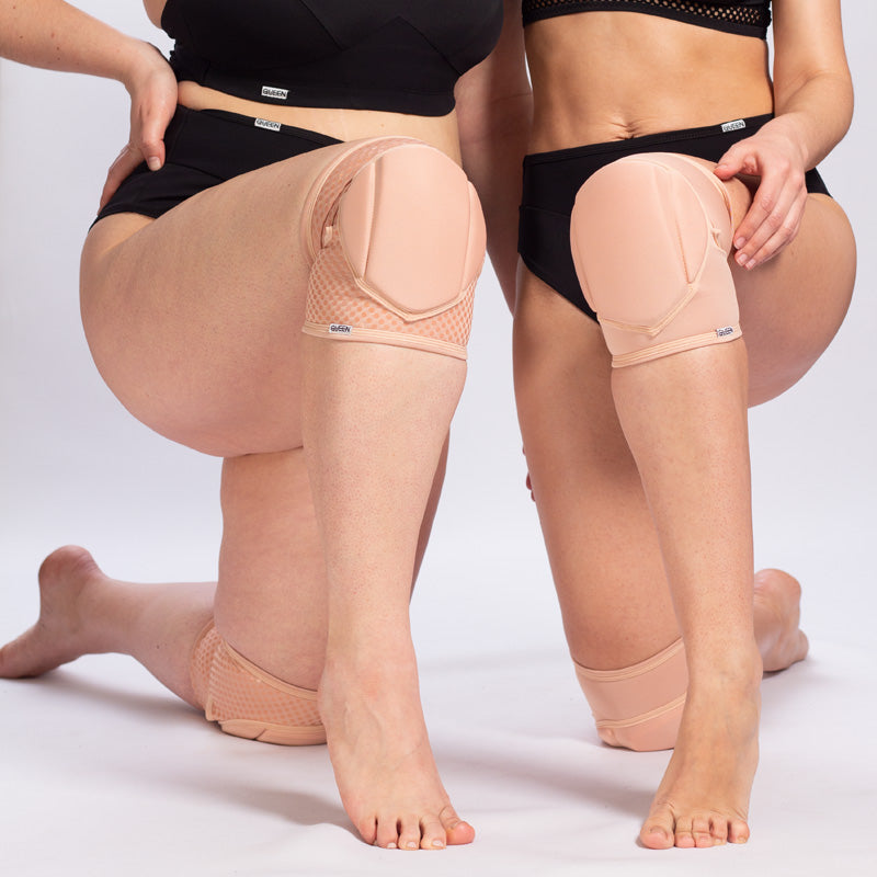 queen brand nude grip knee pads for dance 8